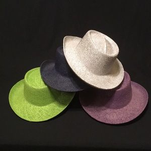 Set of Four Straw Western Hats